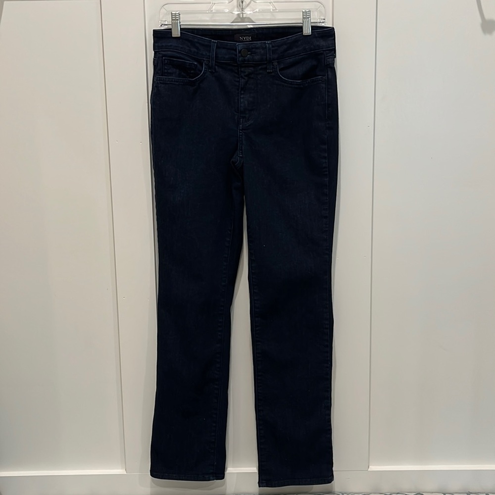 NYDJ Marilyn Straight Blue Denim Jeans
